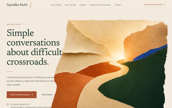 Sąsiadka Radzi - story-driven website (original in Polish)